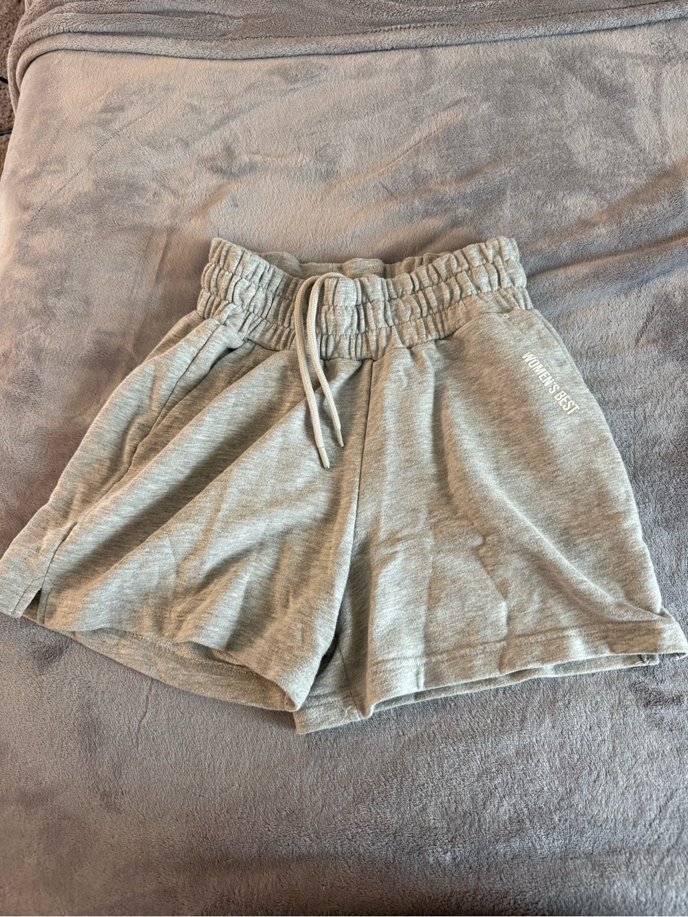 Women’s Best Comfort Light Gray Drawstring Elastic Waist Sweat Shorts